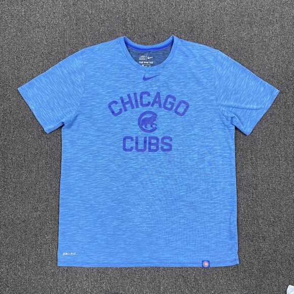 Nike Other - Nike Dri-Fit T Shirt Chicago Cubs Solid Performance Casual T-Shirt Mens Size XL